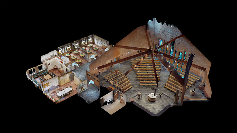 Kirchen Rundgang als virtuelle Tour in 3D